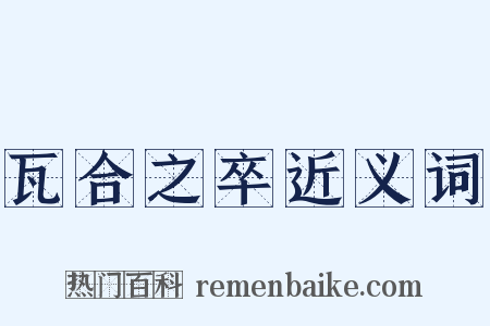 瓦合之卒近义词是什么意思的图片